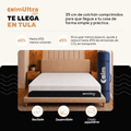 Colchón Calm Ultra Lux que llega en tula: 35 cm comprimidos, menos volumen y menos emisiones