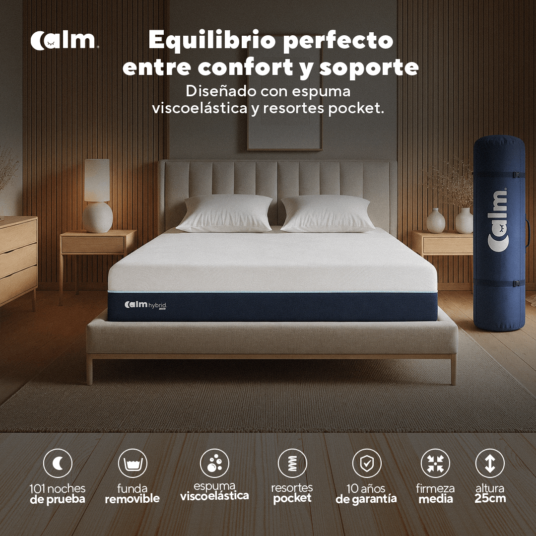 Hybrid Core | Colchón en tula Híbrido con Resortes Pocket - Calm Colombia