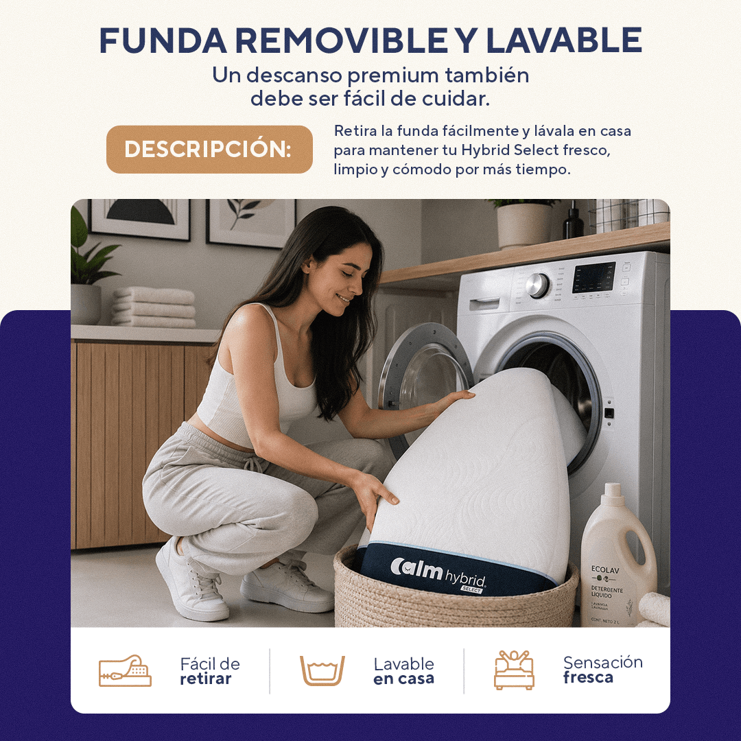 Hybrid Select | Colchón en tula Híbrido con Resortes Pocket - Calm Colombia
